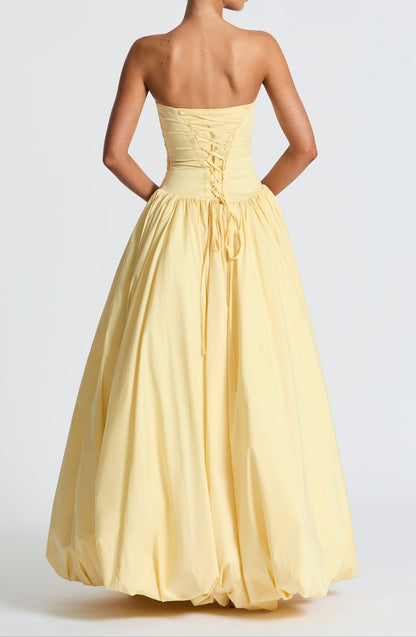 Valencia Maxi Dress - Lemon