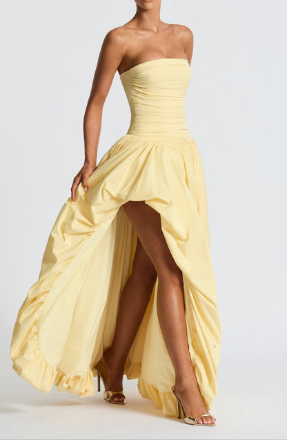 Valencia Maxi Dress - Lemon