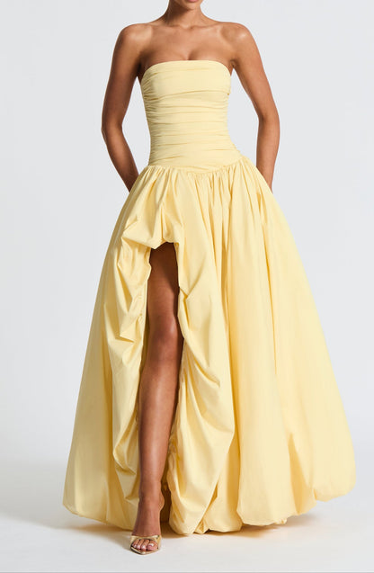 Valencia Maxi Dress - Lemon