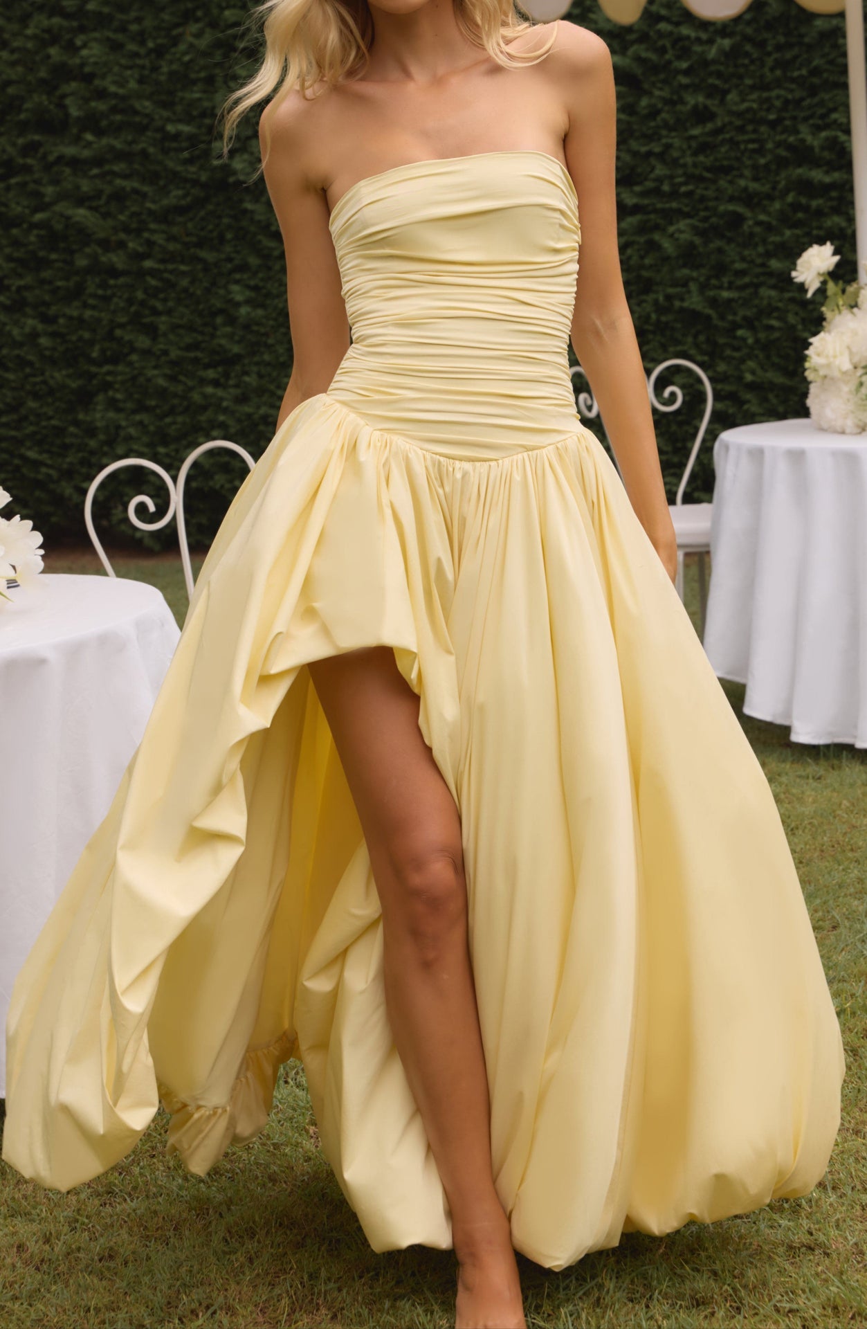 Valencia Maxi Dress - Lemon