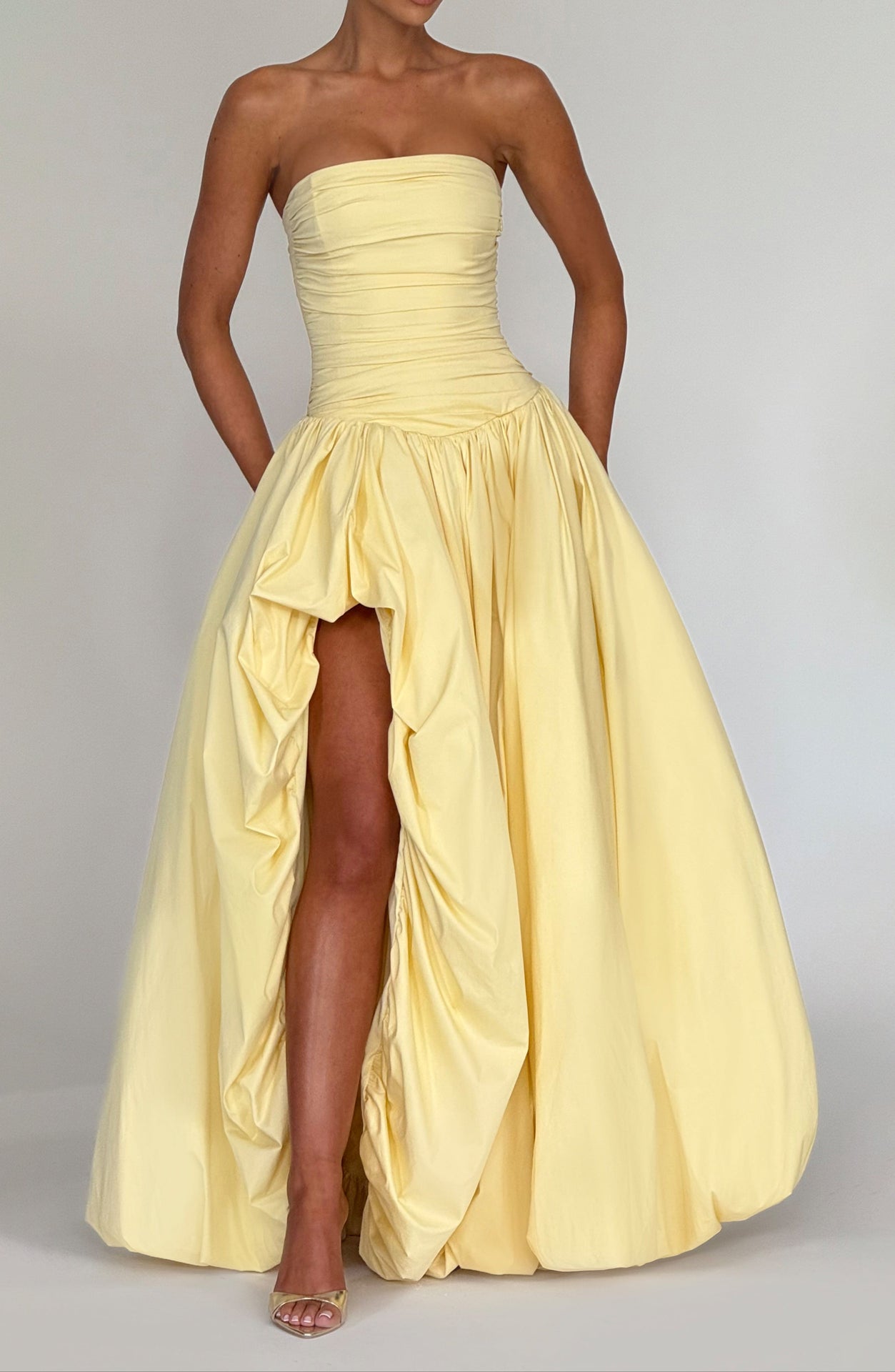 Valencia Maxi Dress - Lemon
