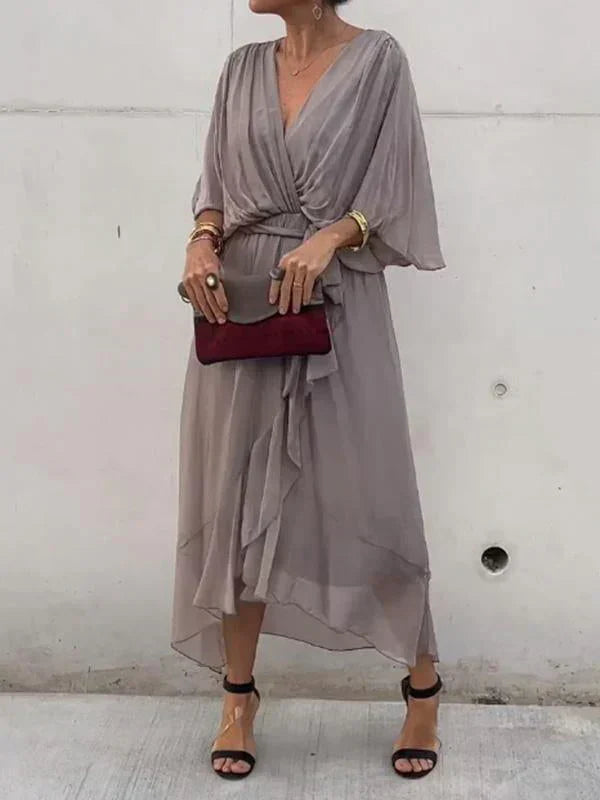 Party Soft V-Neck Dress | Elegant