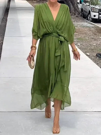 Party Soft V-Neck Dress | Elegant