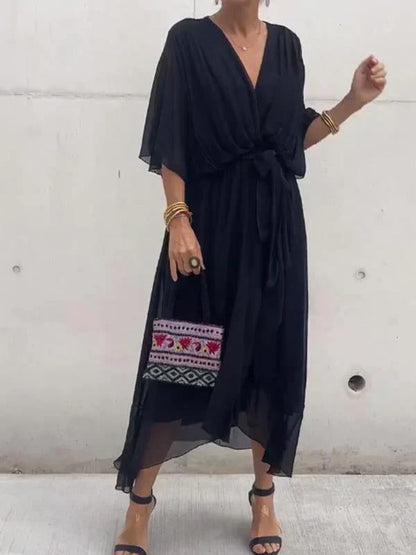 Party Soft V-Neck Dress | Elegant