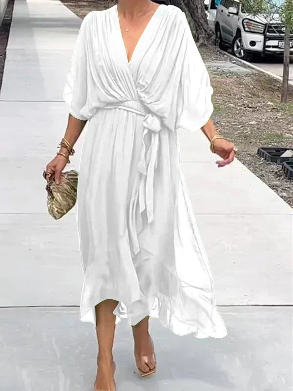 Party Soft V-Neck Dress | Elegant