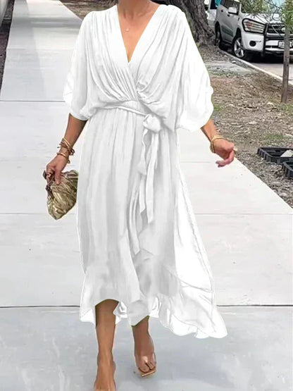 Party Soft V-Neck Dress | Elegant