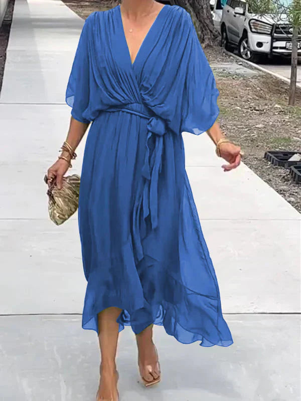Party Soft V-Neck Dress | Elegant