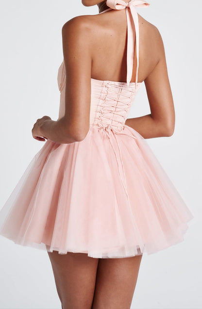 Pazienza Mini Dress - Soft Peach