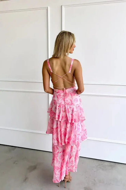 Party V-Neck Sleeveless Dress | Maxi