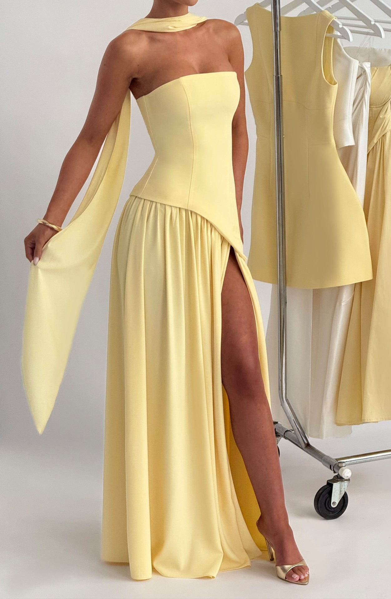 Adelina Maxi Dress - Lemon