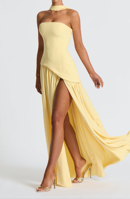 Adelina Maxi Dress - Lemon