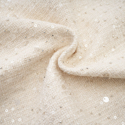 Baby Blue Tweed Mini Dress with Cut-Outs for Women - Nadia