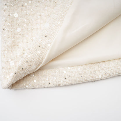 Baby Blue Tweed Mini Dress with Cut-Outs for Women - Nadia