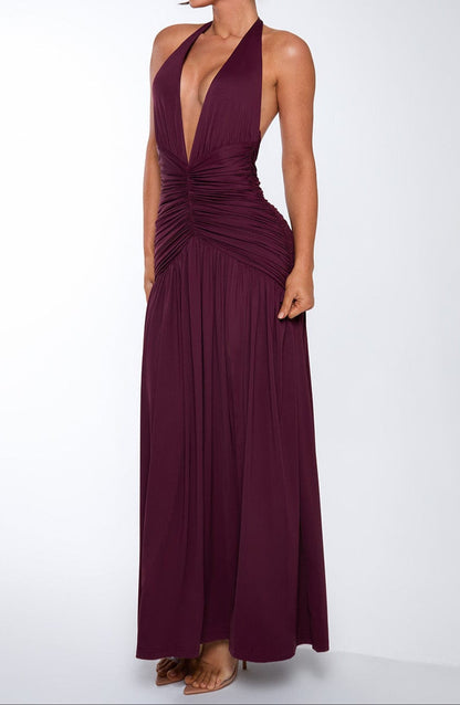Concetta Maxi Dress - Cherry Lacquer