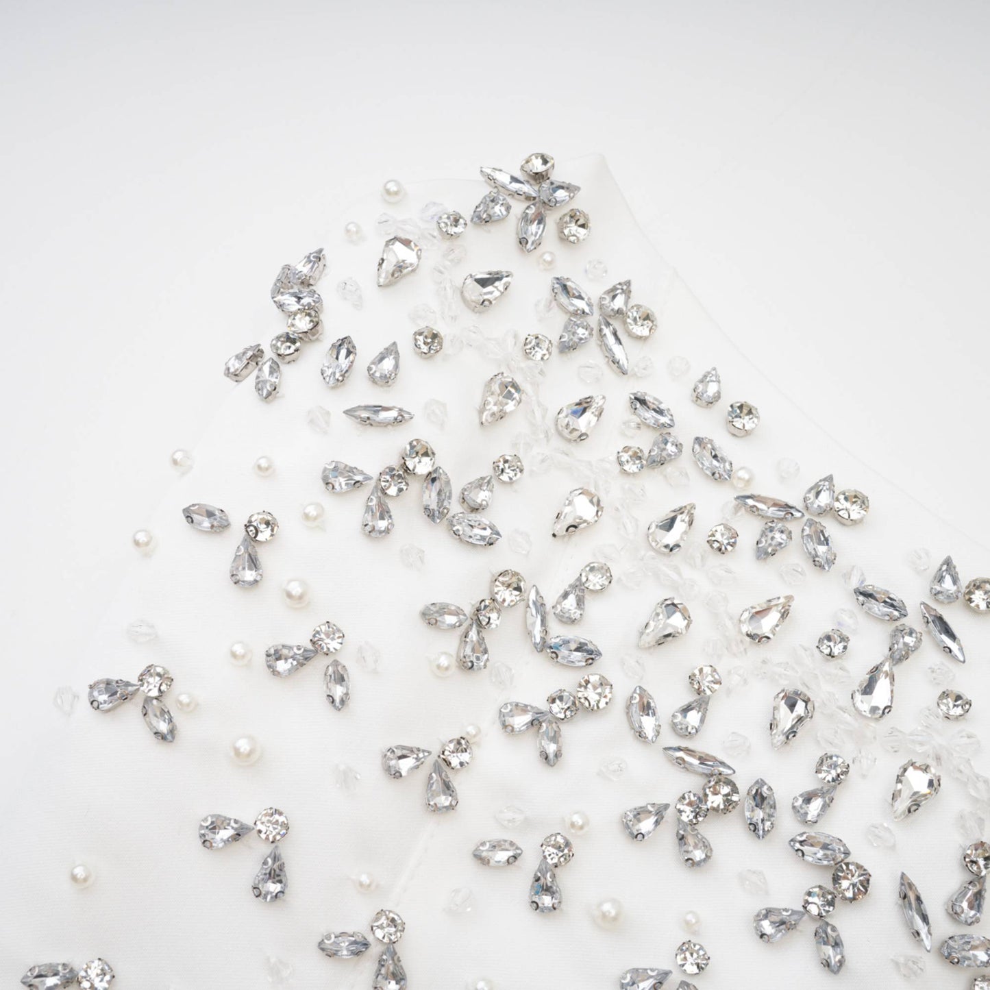 Strapless Dress with Pearl and Crystal Beading for Women - Livia