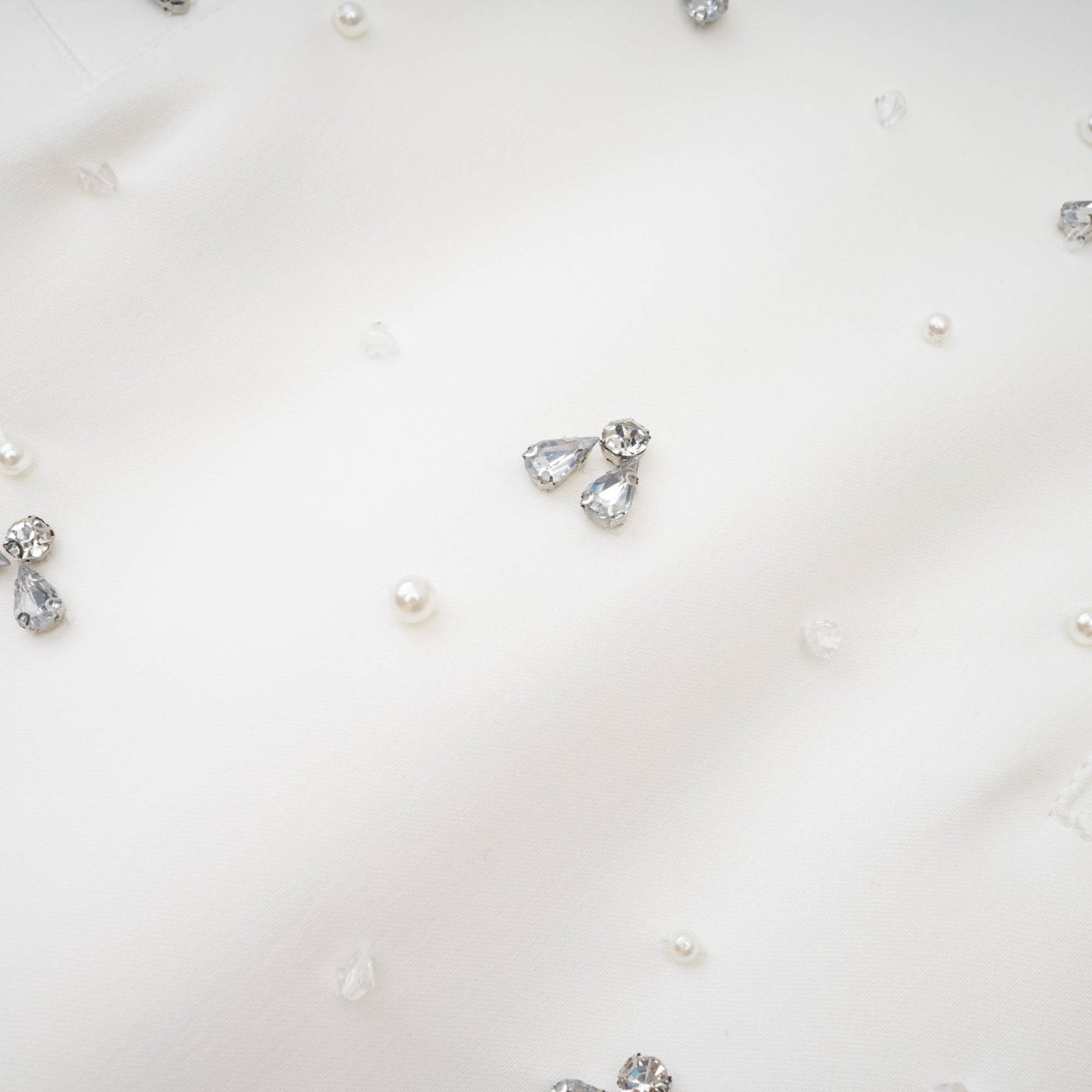 Strapless Dress with Pearl and Crystal Beading for Women - Livia