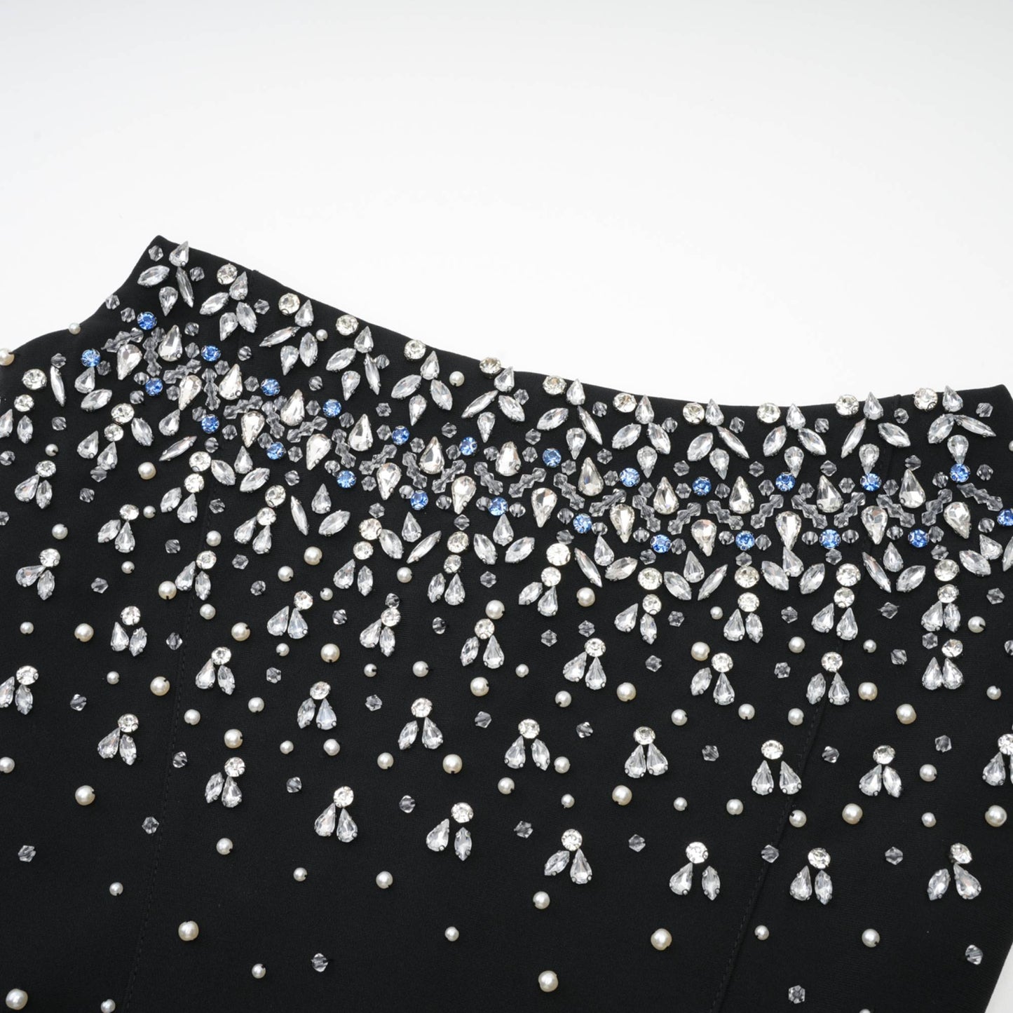 Strapless Dress with Pearl and Crystal Beading for Women - Livia