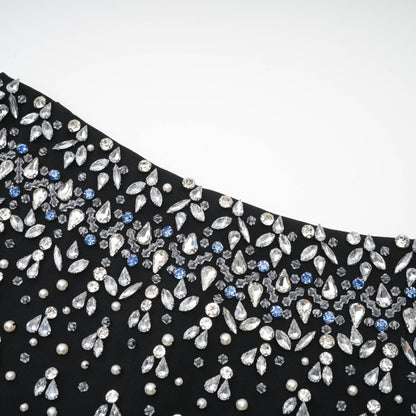 Strapless Dress with Pearl and Crystal Beading for Women - Livia