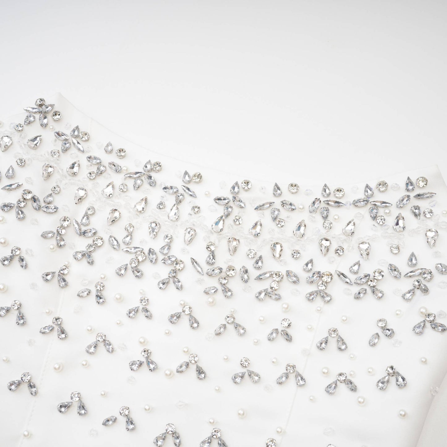 Strapless Dress with Pearl and Crystal Beading for Women - Livia