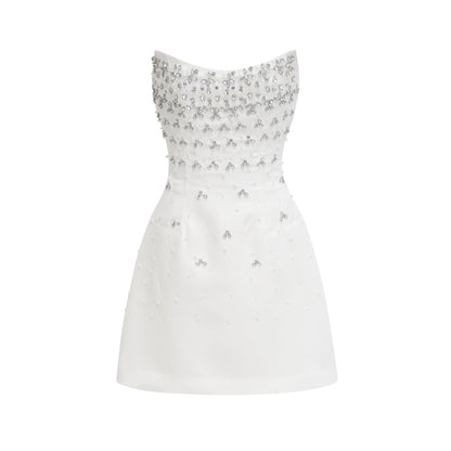 Strapless Mini Dress with Rhinestone Embellishments for Women - Arianna