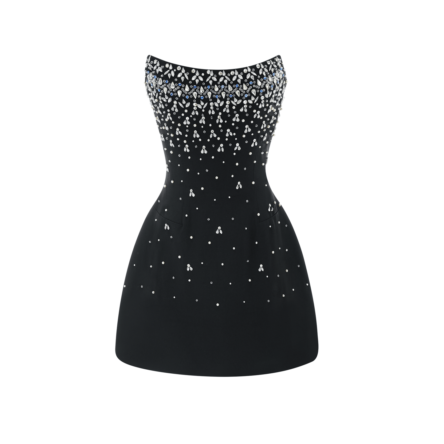 Strapless Dress with Pearl and Crystal Beading for Women - Livia