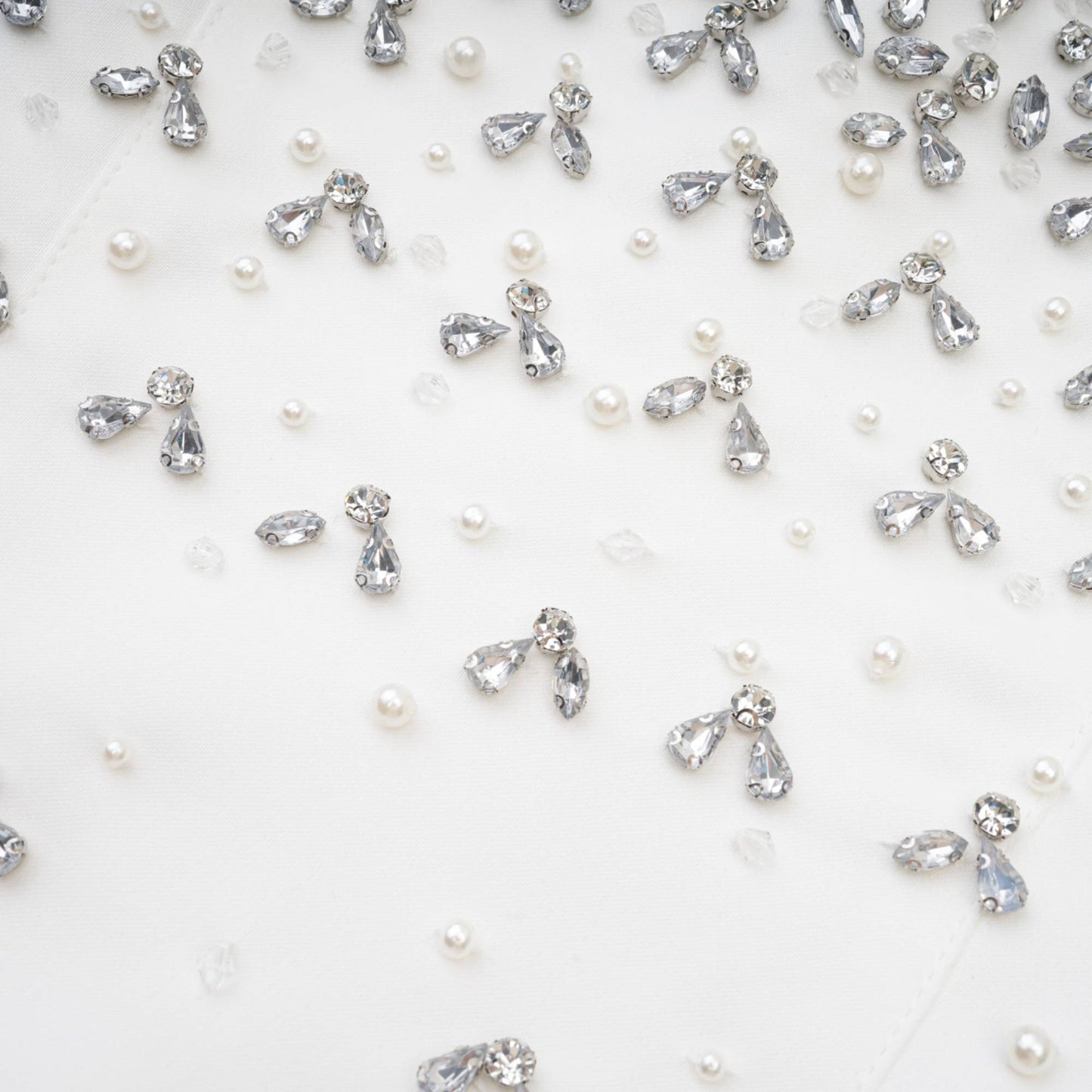 Strapless Dress with Pearl and Crystal Beading for Women - Livia