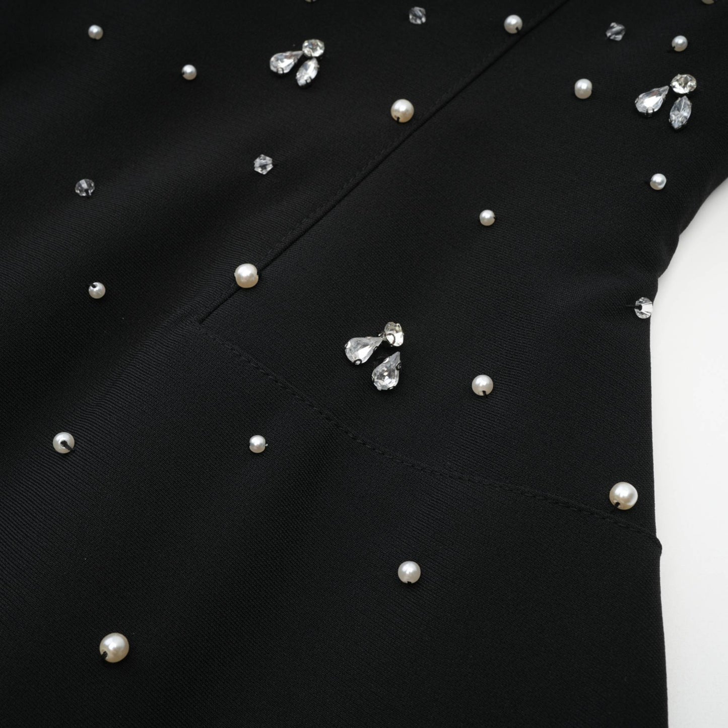 Strapless Dress with Pearl and Crystal Beading for Women - Livia