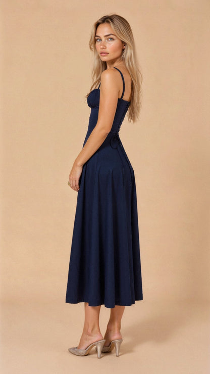 Party Corset Midi Dress | Slit