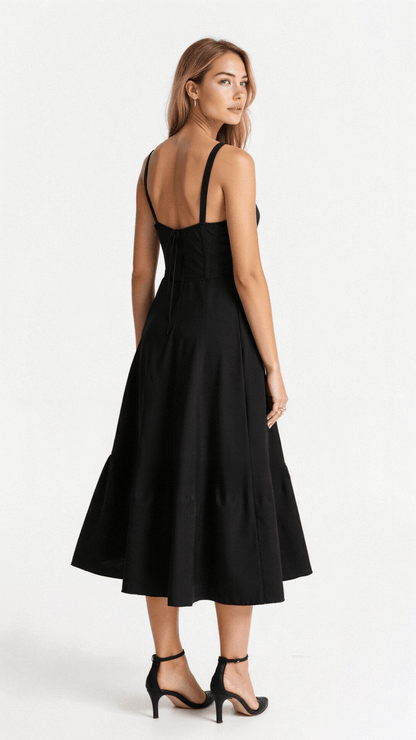 Party Corset Midi Dress | Slit