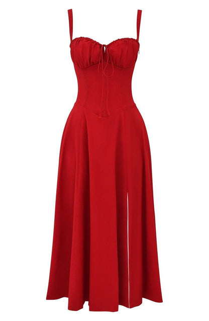 Party Corset Midi Dress | Slit