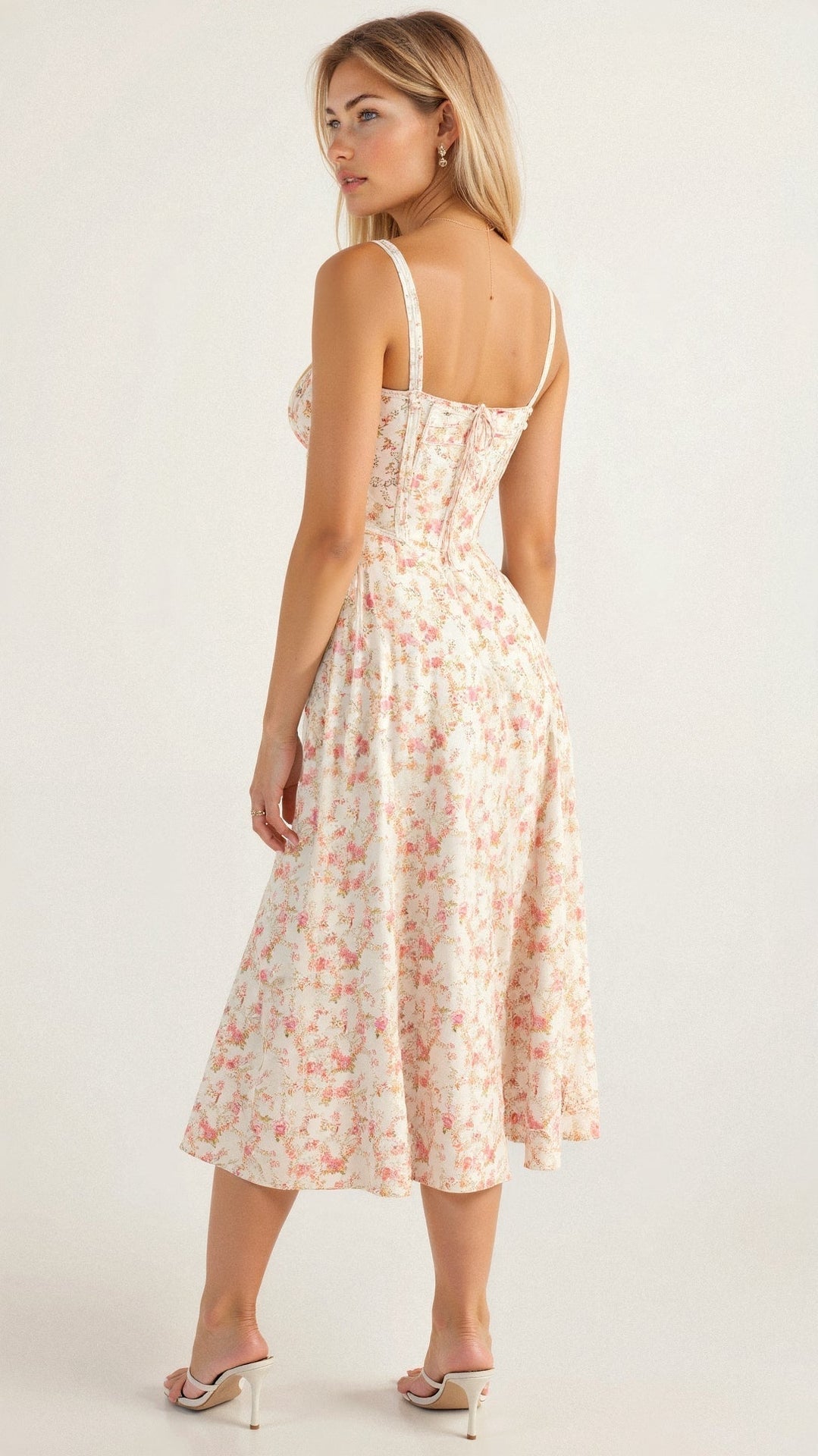 Party Corset Midi Dress | Slit