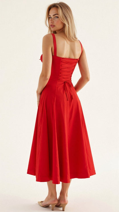 Party Corset Midi Dress | Slit