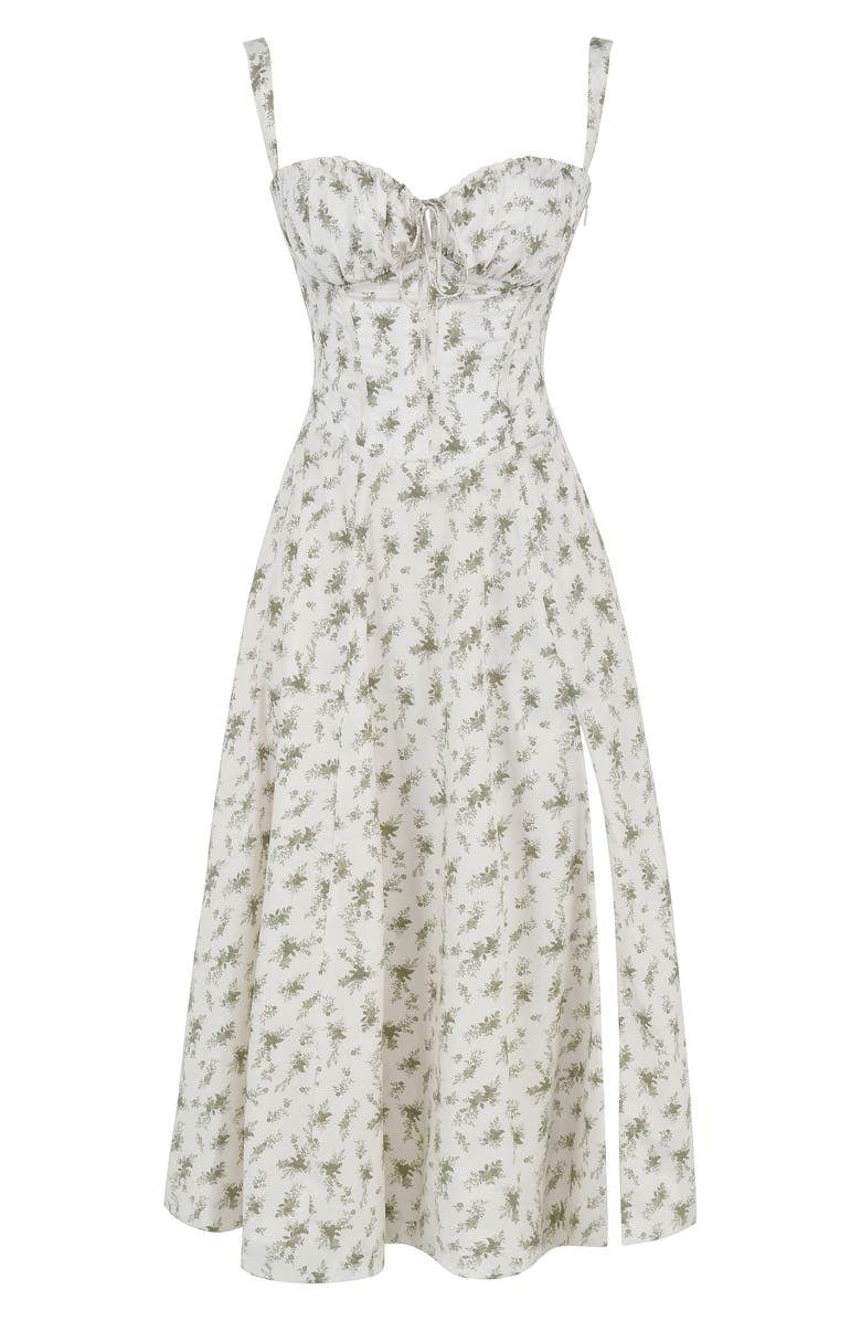 Party Corset Midi Dress | Slit