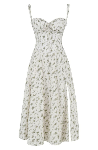 Party Corset Midi Dress | Slit