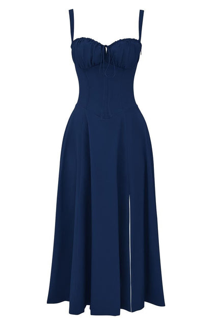 Party Corset Midi Dress | Slit