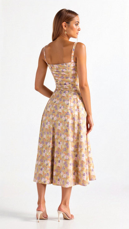 Party Corset Midi Dress | Slit