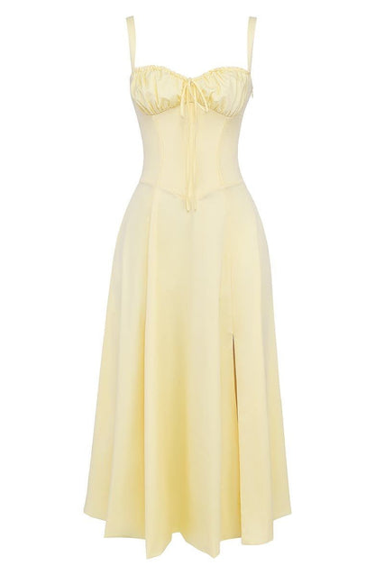 Party Corset Midi Dress | Slit