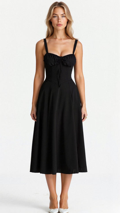 Party Corset Midi Dress | Slit