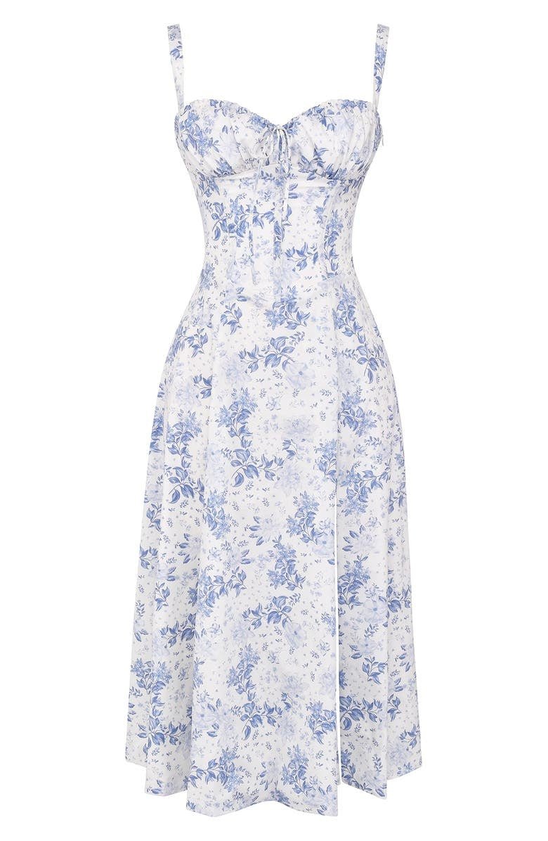 Party Corset Midi Dress | Slit