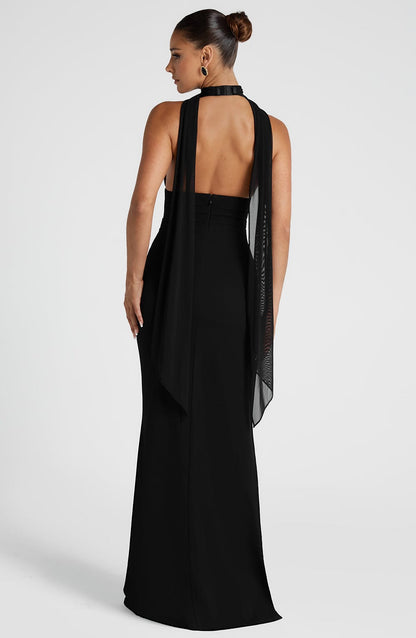 Micaela Maxi Dress-Black