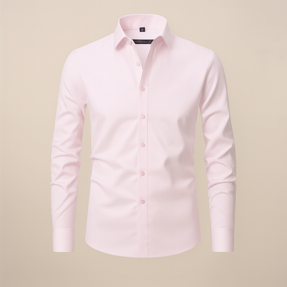 Men's Long Sleeve Button-Down Business Shirt | Breathable