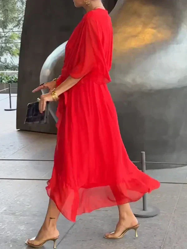 Party Soft V-Neck Dress | Elegant