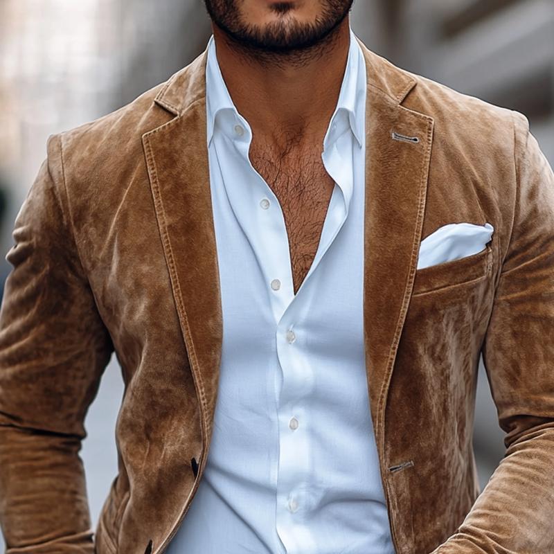 Men's Classic Notched Lapel Blazer | Long Sleeve