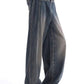 Vintage Verwaschene Baggy Boyfriend Jeans mit Leistendetail