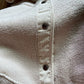 Weiße Klassische Oversize Jacke mit Kapuze aus Lammfellimitat