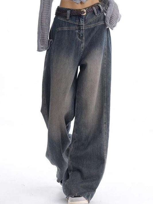 2000s Y2K Vintage Baggy Boyfriend Jeans with Wash Effect