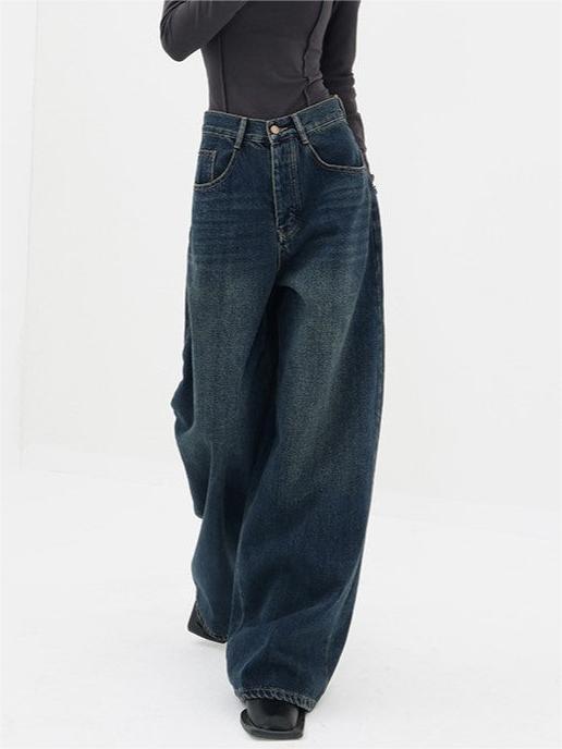 Dunkle Vintage Baggy Boyfriend Jeans