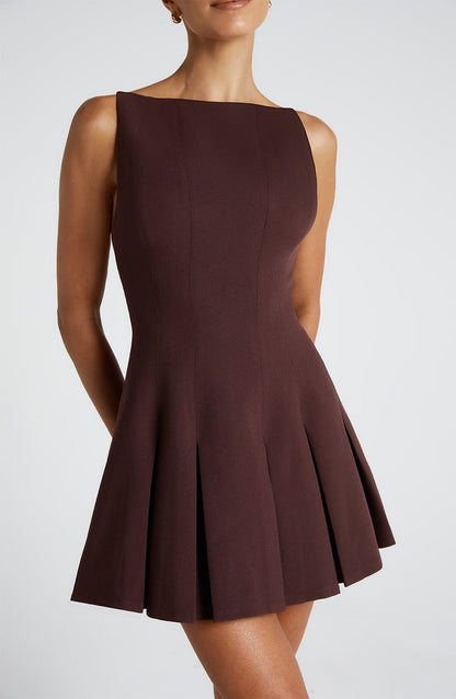 India Mini Dress - Plum Brown