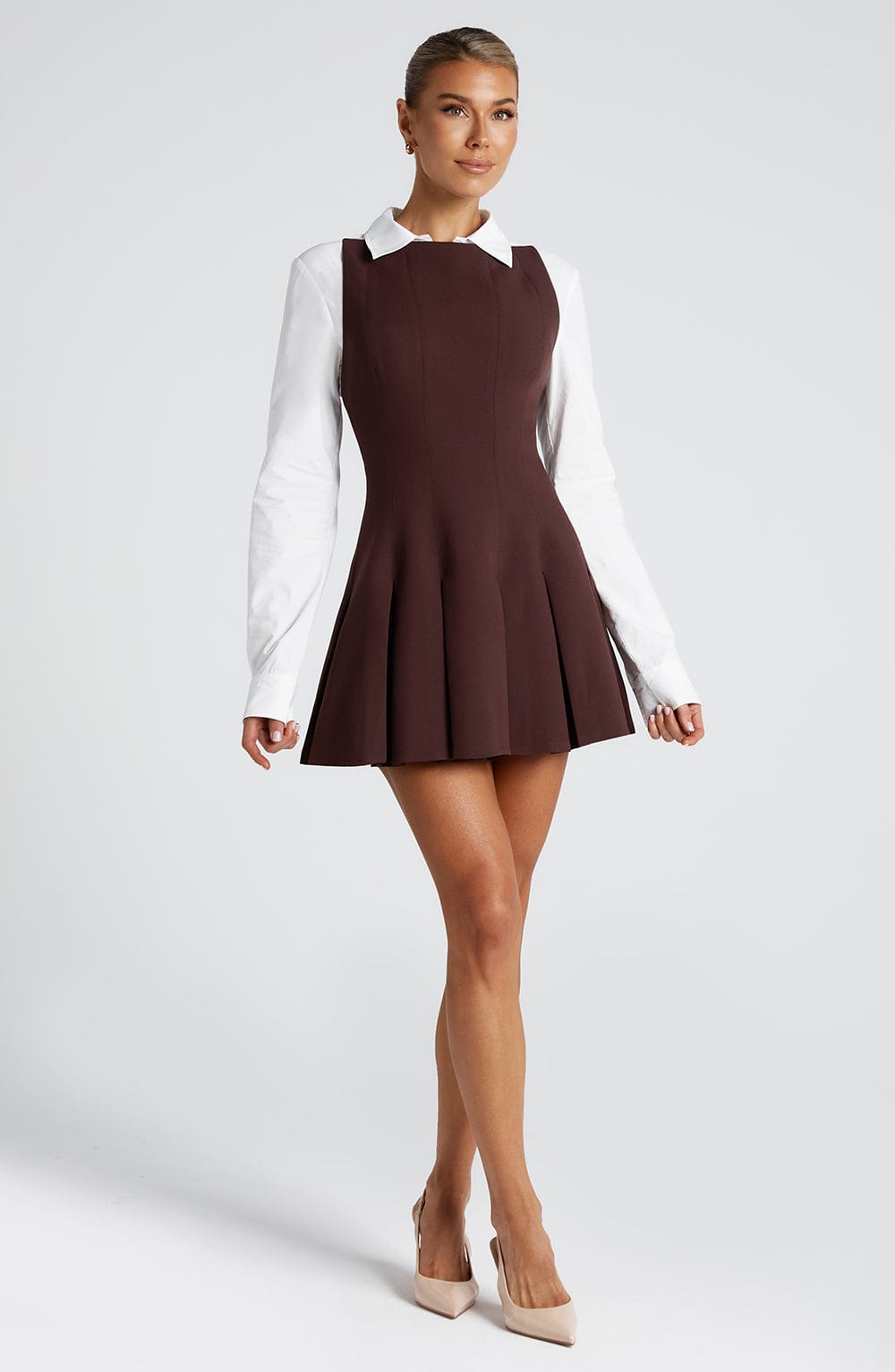 India Mini Dress - Plum Brown