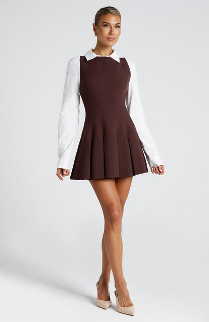 India Mini Dress - Plum Brown